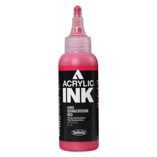 Holbein Acrylic Ink - Quinacridone Red, 100 ml {1}