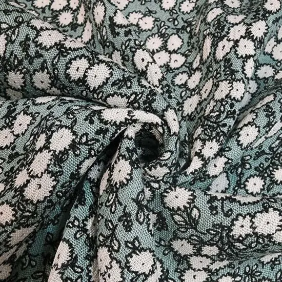 1 Yard Sage Rayon Crinkle Fabric 50/52" Wide Lightweight Woven Apparel Textile {3}