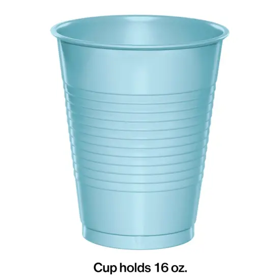 240 pc Bulk Pastel Blue 16 oz Plastic Cups {3}