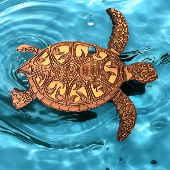 Sea Turtle - Cedar Ornament {6}