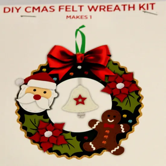 DIY Christmas Keepsake Felt Wreath Ornament Kit {1}