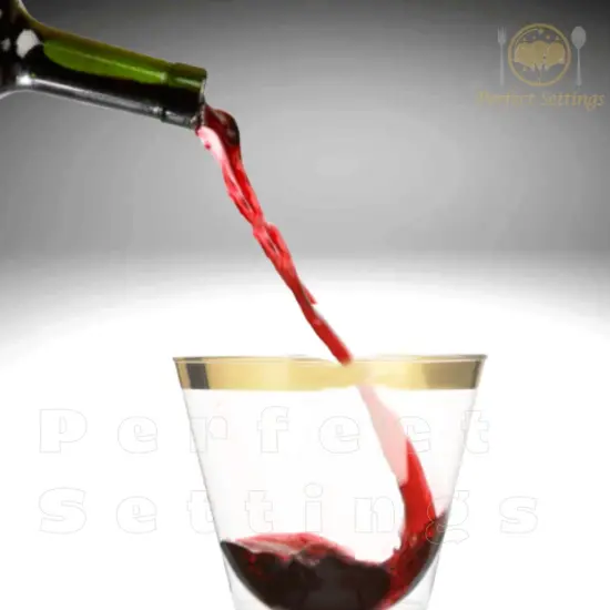 110 Pack 9 oz Gold 1 Line Clear Plastic Disposable Cups {5}