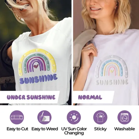 Sun Color Changing Puff HTV 9 Colors 10pcs {3}