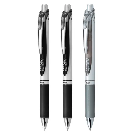 Pentel EnerGel RTX Retractable Liquid Gel Pens 0.7mm 3/Pkg {3}