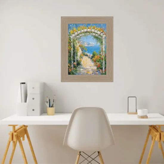 Wide Rustic Light White Grain Wood Picture Frame 26x26 frame {3}