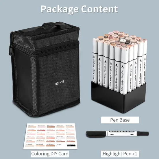 30 Flesh Colors Alcohol Based Markers Pens Set {5}