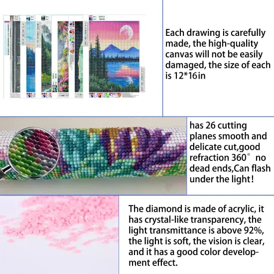 6 Pack Diamond Painting for Adults 5D Diamond Painting Kit {4}