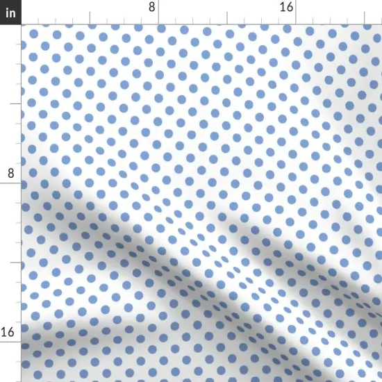 Various Fabrics by the Yard or Fat Quarter Polka Dots Blue Polkadots Custom Printed Fabric by Spoonflower {2}