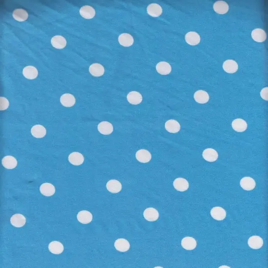 1 Yard Polka Dot DTY Brushed Knit Fabric Soft Stretch Polyester Spandex 58/60 Inches Wide AQUA {1}