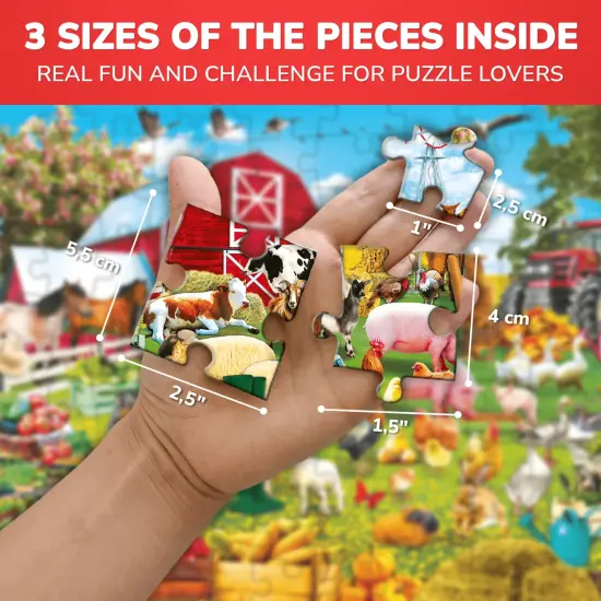 QUOKKA 100 Piece Puzzles for Kids Ages 4-6 &ndash; Floor Kids Puzzles Ages 6-8 Year Old &ndash; Toy for Learning Farm Animals for 8-10 yo &ndash; Jigsaw Toddler Game for Boy and Girl Ages 3-5 {4}