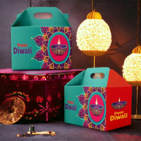 Bulk Diwali Gable Boxes, Happy Diwali Gift Box, Diwali Gifts, Diwali Favors, Diwali Gift Ideas, Diwali Gift Hamper, Diwali Gift Packaging, Diwali Sweet Boxes, Diwali Treat Boxes {2}