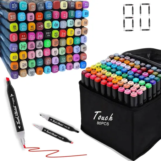 Alcohol Markers Set - 80 Colors {1}