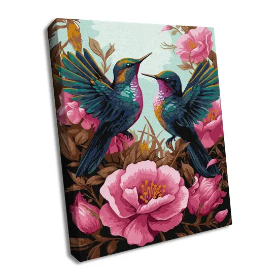 Painting by Numbers kit Sophisticated hummingbirds with extra metallic paints KHO6566 {1}