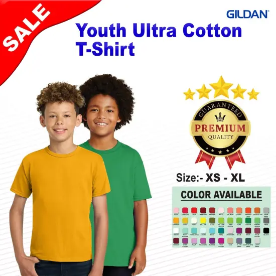 Gildan&reg; Classic Fit Crewneck short sleeve Youth Tee Maroon {3}