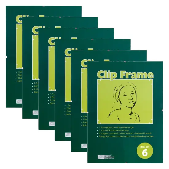Ambiance Gallery Clip Frame - 6 Pack ofModern Low-Profile Invisible Minimalist Picture Frames - Poster Frames with Glass and Backing {2}