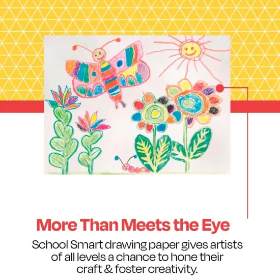 School Smart Value Drawing Paper, 80 lb, 18 x 24 Inches, Soft White, Pack of 500 {5}