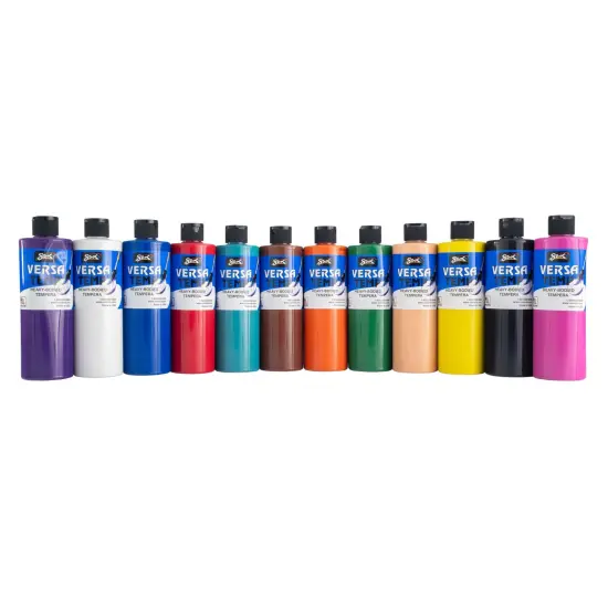 Sax Versatemp Liquid Tempera Paint, 1 Pint Bottles, Assorted Colors, Set of 12 {5}