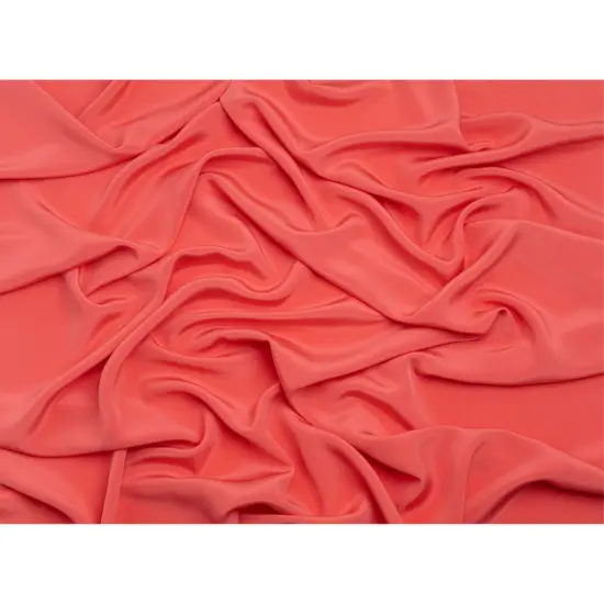 1 Yard Salmon Silk 4-Ply Crepe Premium Fabric Perfect for Bridal Wear, 44 Inches Width {3}