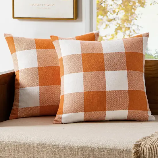 2 Pack of Fall Throw Pillow Covers Decorative - 20 x 20 Inch {1}