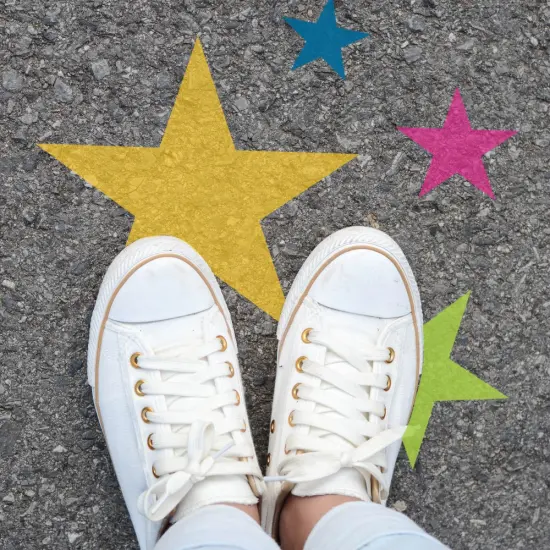 Stars Parking Space Stencil | High School Senior Parking Spot Stencil | Reusable Stencil | Stencil Ease | {2}