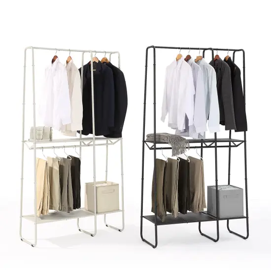 Extra-Large Freestanding Clothing Racks for Hanging Clothes White {5}
