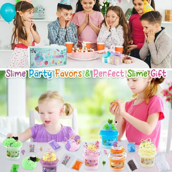 Ice Cream Slime Kit for Girls Ages 8-12 {5}