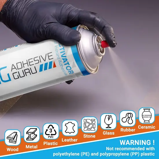 Adhesive Guru AG220A CA Glue Activator Spray 6.75 fl oz &ndash; Fast Cure Accelerator for Wood, Crafts & DIY Repairs {5}