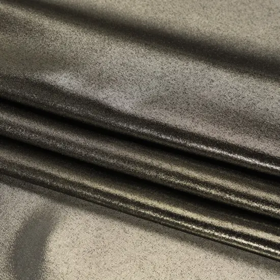 1 Yard Gold on Black Liquid Sheen Metallic Polyester Chiffon Sheer Fabric 60" Width {4}