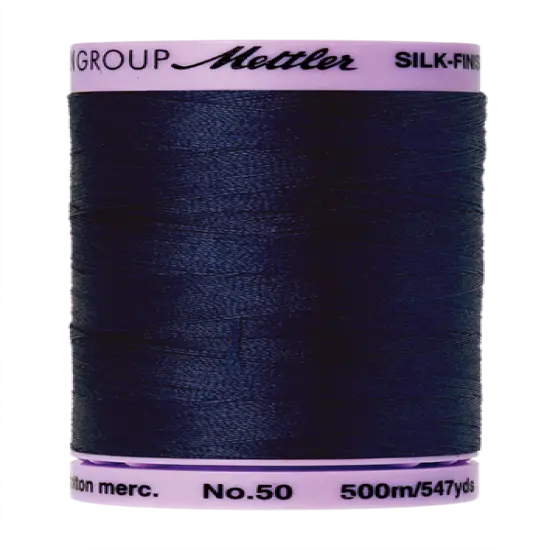 Navy (9104-0825) | Silk-Finish Cotton 50wt (500M / 547Y) | Mettler Thread {1}