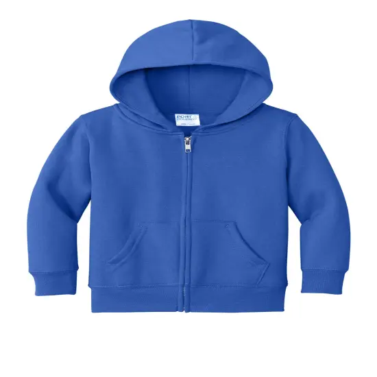 Port & Company&reg; Toddler Core Fleece Full Zip Hooded Sweatshirt Royal {2}