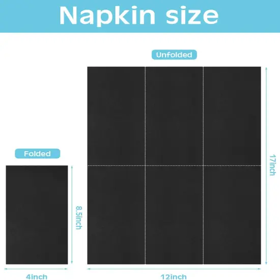 100 Pack Linen Like Black Napkins - Disposable Guest Paper Napkins and Hand Towels for Bathroom, Soft Absorbent Everyday Dinner Kitchen Party Wedding Cocktail {2}
