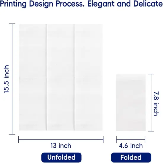 600 Pack Paper Napkins, Disposable Guest Towels Party Dinner Napkins Soft, Absorbent 3-Ply Hand Towels for Bathroom, Wedding and Events {2}