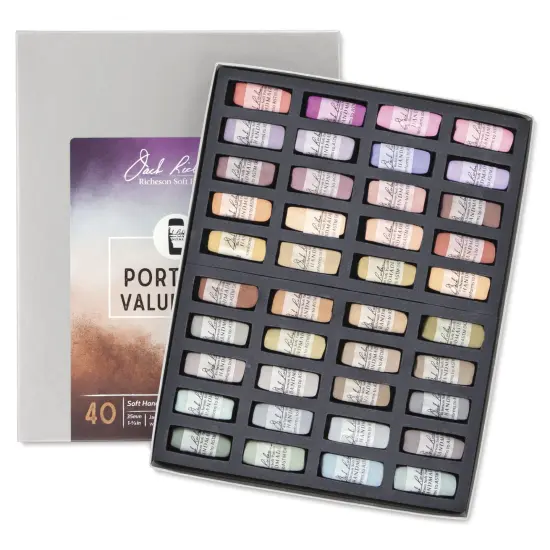 Richeson Soft Handrolled Pastels - Portrait Values 4-8, Set of 40 {1}