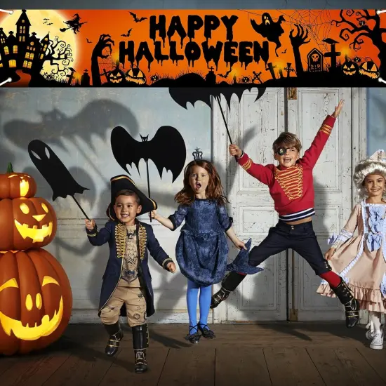 Happy Halloween Banner Halloween Party {4}