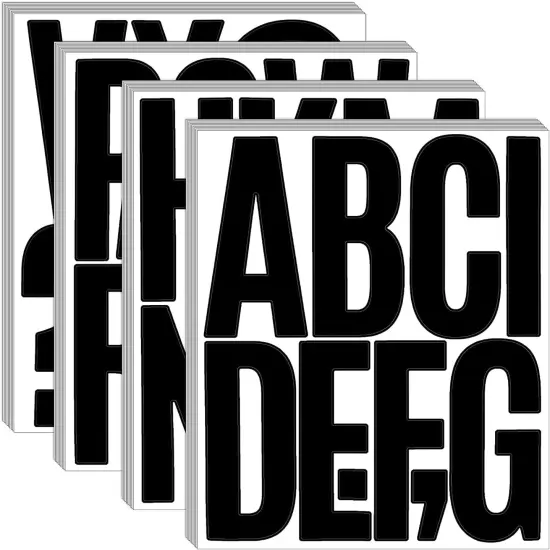 351 Pieces 36 Sheets Letter Stickers Big Font Alphabet {1}