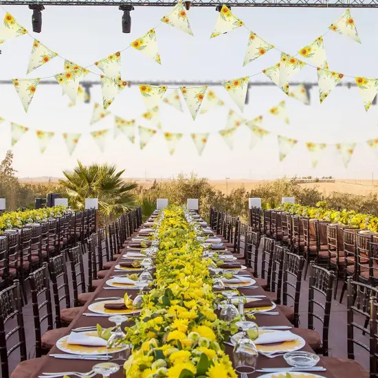 Sunflower Pennant Banner - 28 Feet {3}