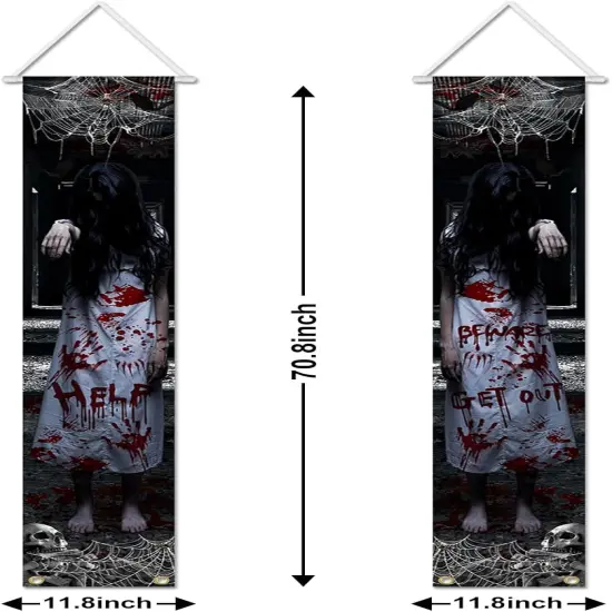 Halloween Porch Signs - Scary Ghost {5}