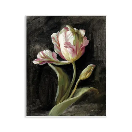 Stupell Industries Tulip on Black Wall Plaque Art Design by Danhui Nai {1}
