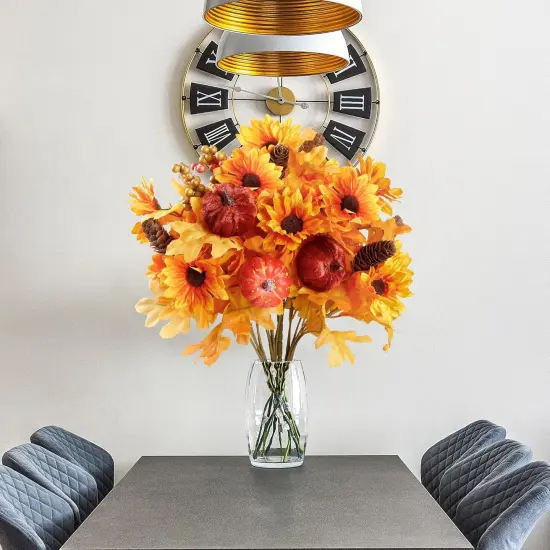 Artificial Fall Flowers 4 Pcs Floral Arrangement {4}