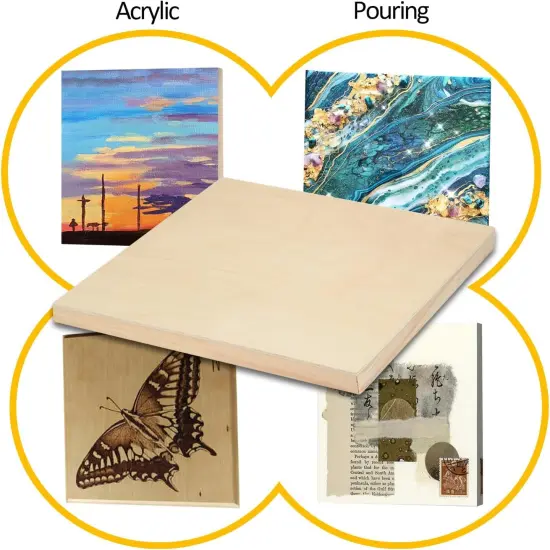 2 Pack Unfinished Wooden Canvas Panels {2}