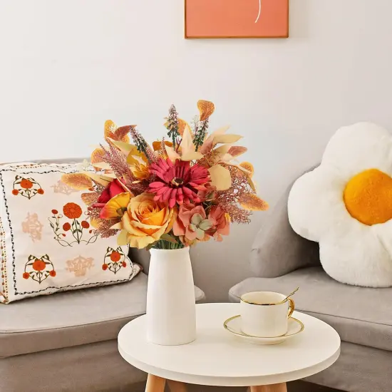 Artificial Fall Flowers Bouquet for Decoration {3}
