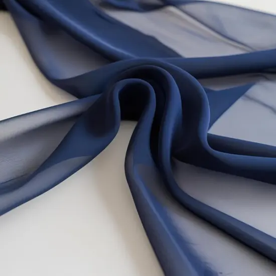 1 Yard Flowing Chiffon Fabric for Apparel & Elegant Draping 58/60" Width Navy {1}