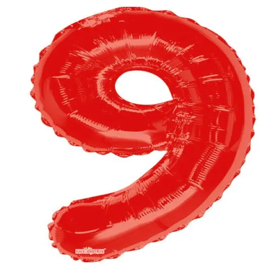 34" Numeral 9 Balloon - Red, 1ct {1}