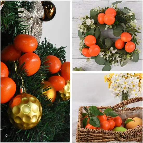 3 pcs - Fake Mini Tangerine Orange Artificial Fruit Simulation Fake {4}