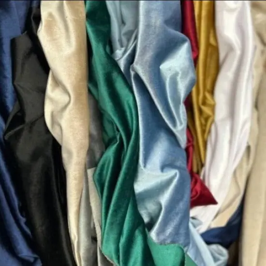 1 Yard Luxe Velvet Upholstery & Curtain Fabric for Home & Apparel 56" Wide Dark Green {5}