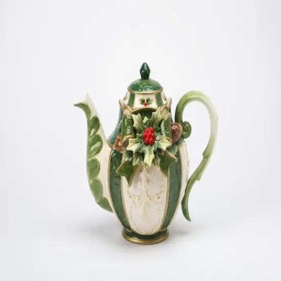 Ceramic Christmas Holly Teapot, Gift for Her, Gift for Mom, Tea Party D&eacute;cor, Caf&eacute; D&eacute;cor, Christmas D&eacute;cor {3}