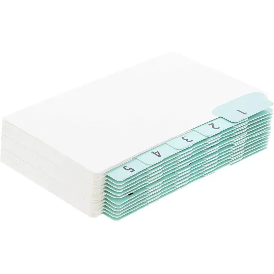 Paper Junkie 2-Pack 3 x 5" Index Cards Numbered 1-31 - Tabbed Number Index Cards for Daily Organization - Dividers with UV Laminated Tabs, Note Organizer, Recipes, and Files Blue {6}