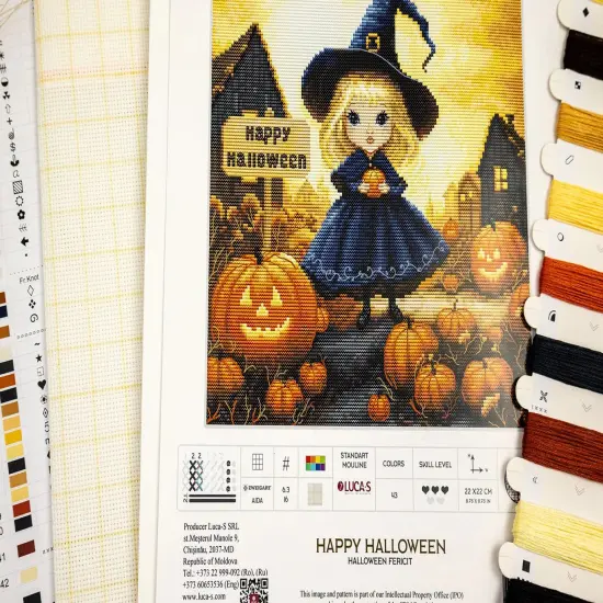 Happy Halloween BU5069L Counted Cross-Stitch Kit {2}
