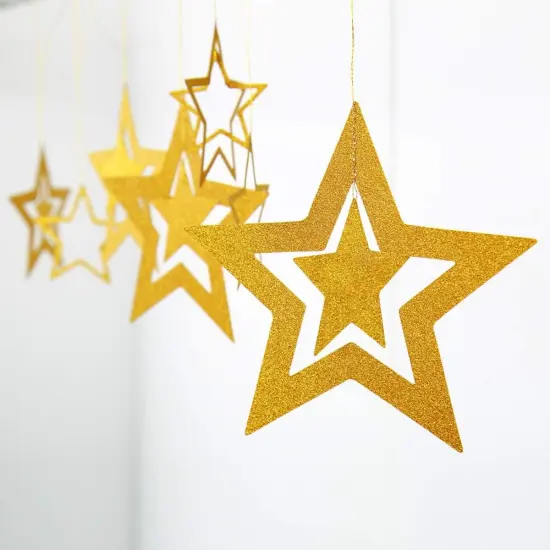 Little Star Party Decorations Glittery Gold Party {4}