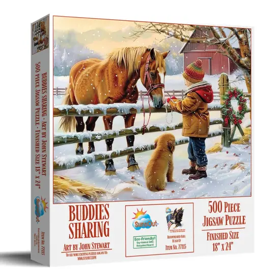 Sunsout Buddies Sharing 500 pc Jigsaw Puzzle 77115 {3}